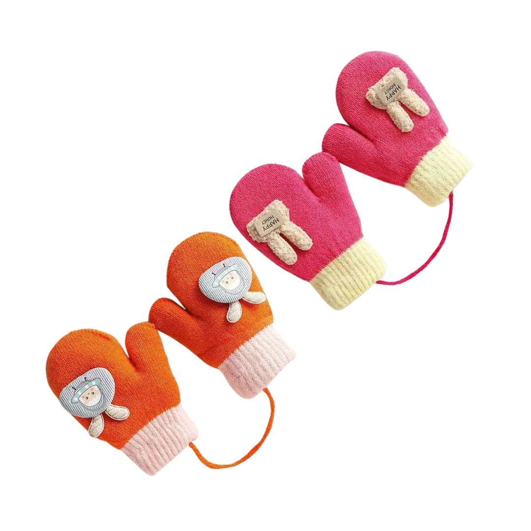 Cartoon Baby Knit Mittens
