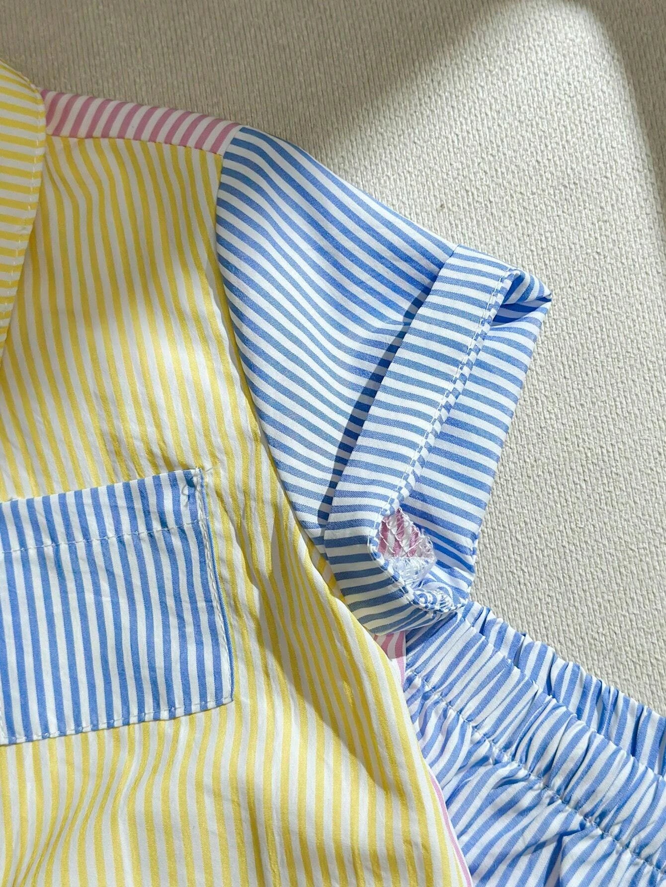 Adorable Baby Easter Outfit: Color Block Polo & Shorts Set