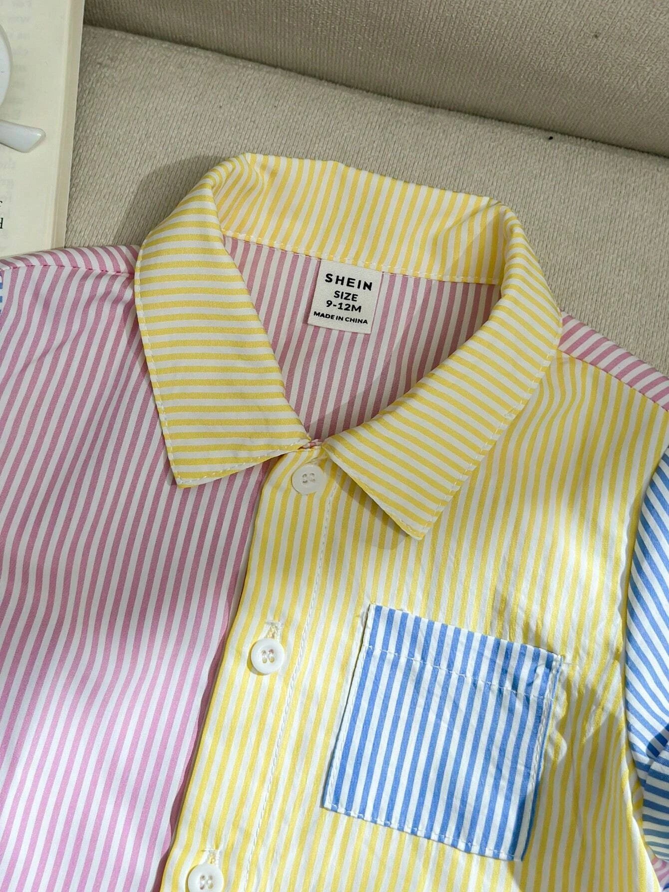 Adorable Baby Easter Outfit: Color Block Polo & Shorts Set