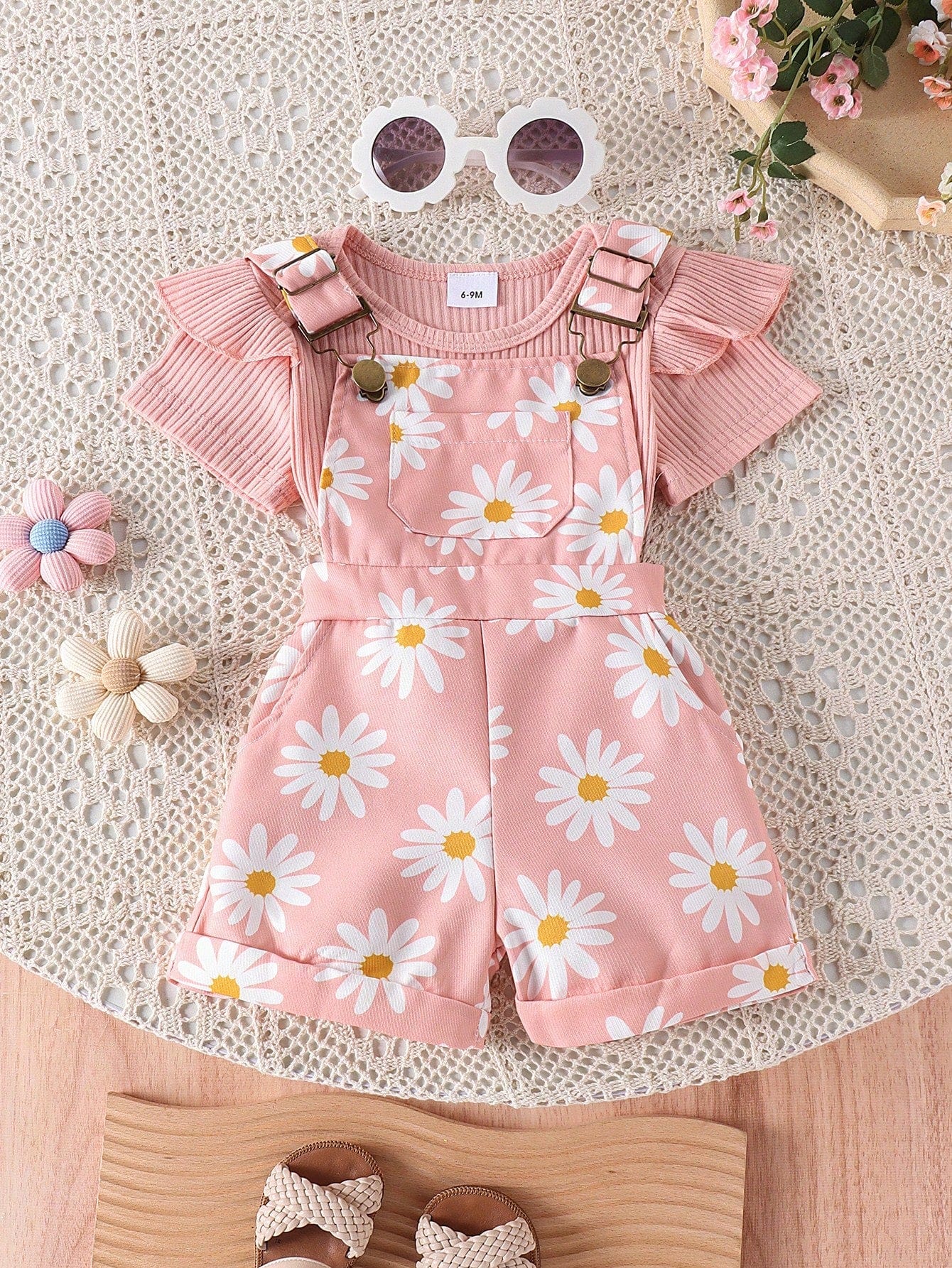 Adorable St. Patrick's Day Outfit for Baby Girls - Cute Romper & Bib Pants Set