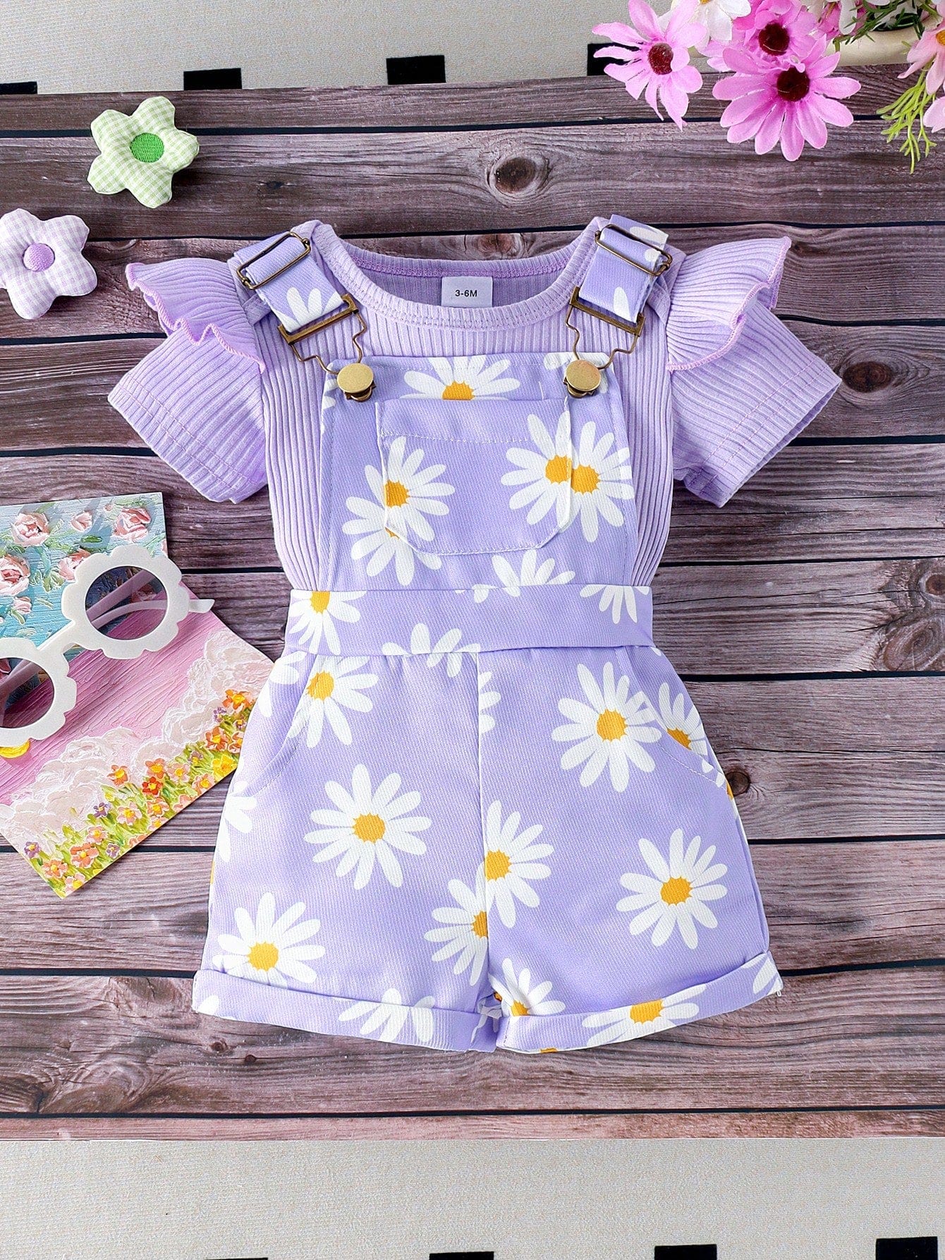 Adorable St. Patrick's Day Outfit for Baby Girls - Cute Romper & Bib Pants Set