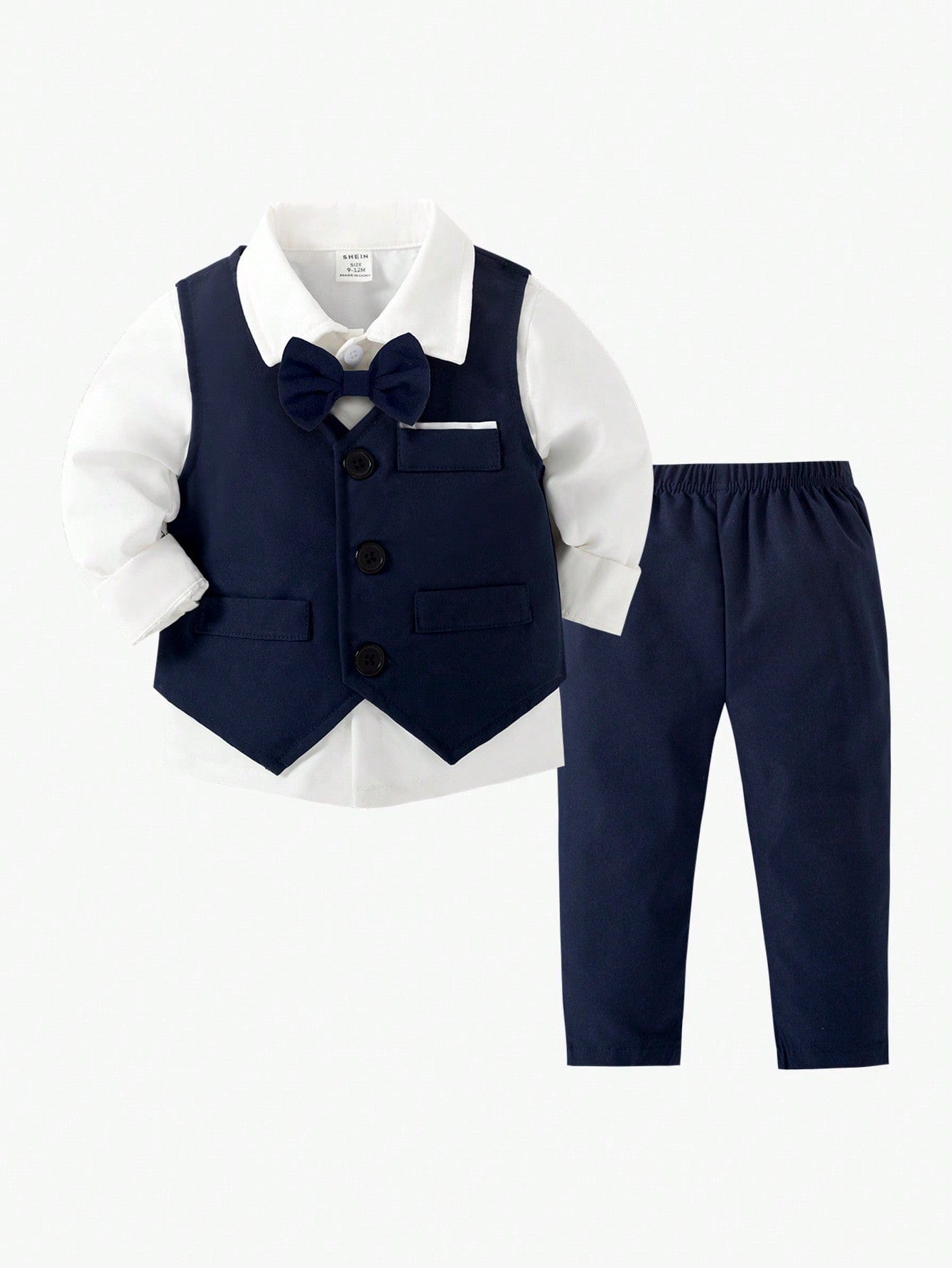 Charming St. Patrick's Day Outfit: 2pcs Suit with Vest & Pants for Boys