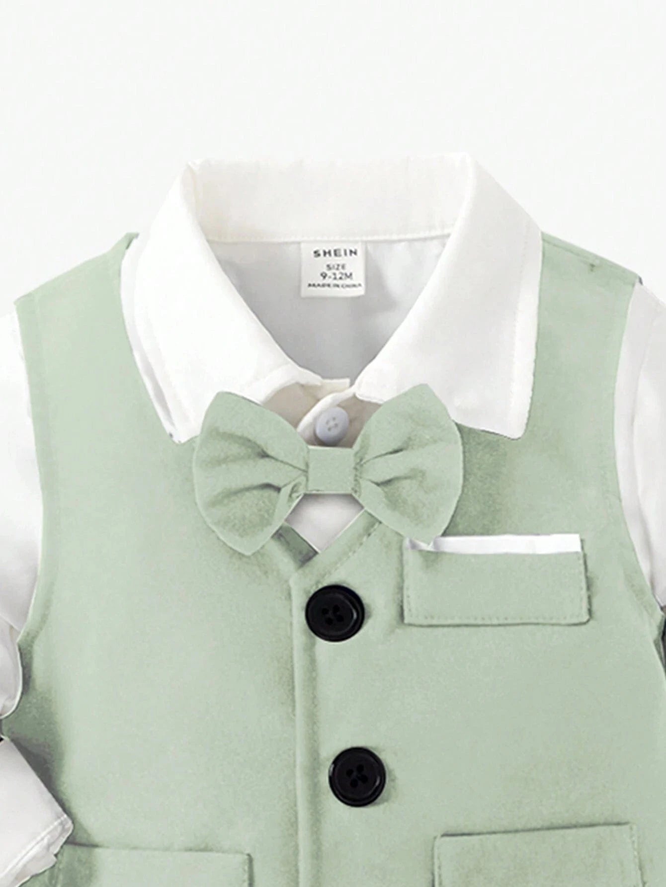 Charming St. Patrick's Day Outfit: 2pcs Suit with Vest & Pants for Boys