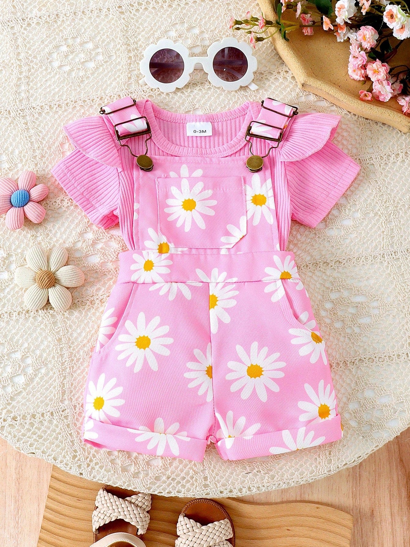 Adorable St. Patrick's Day Outfit for Baby Girls - Cute Romper & Bib Pants Set