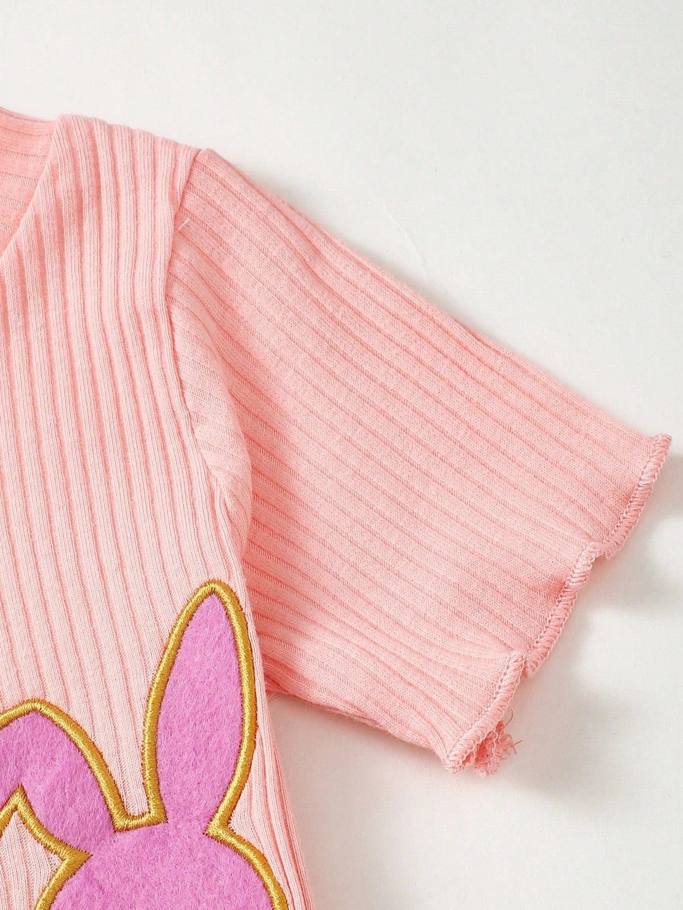 Adorable Baby Easter Outfit: Cute Rabbit Embroidery Set