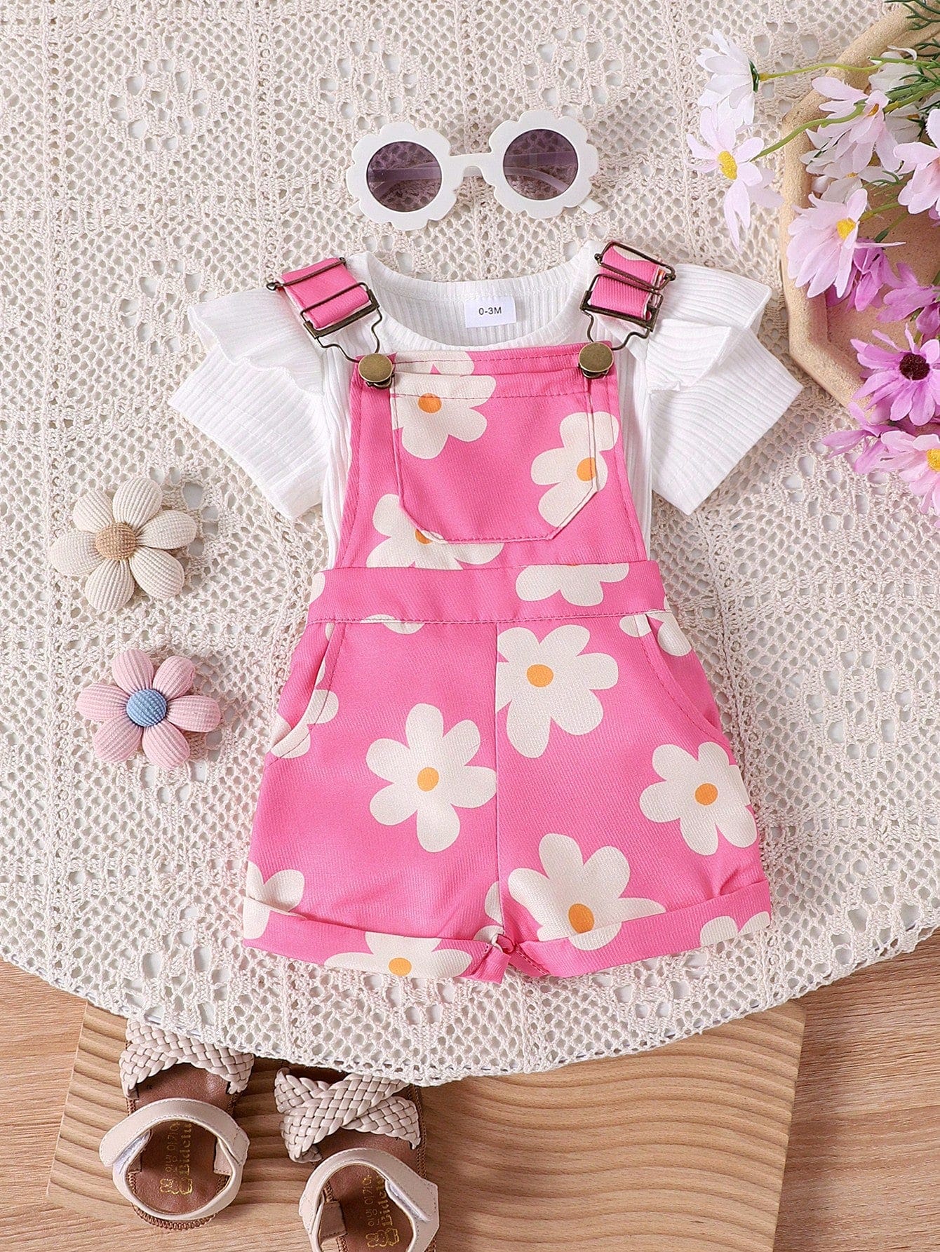 Adorable St. Patrick's Day Outfit for Baby Girls - Cute Romper & Bib Pants Set