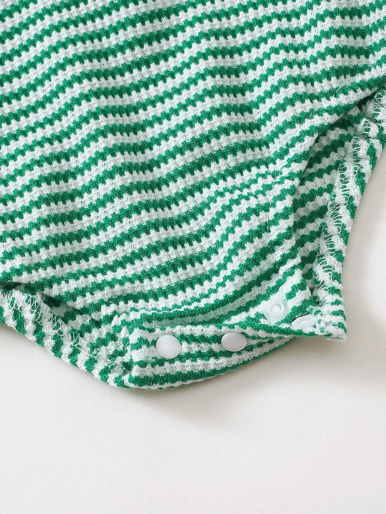 Adorable St. Patrick's Day Outfit: Clover Embroidered Green Striped Romper