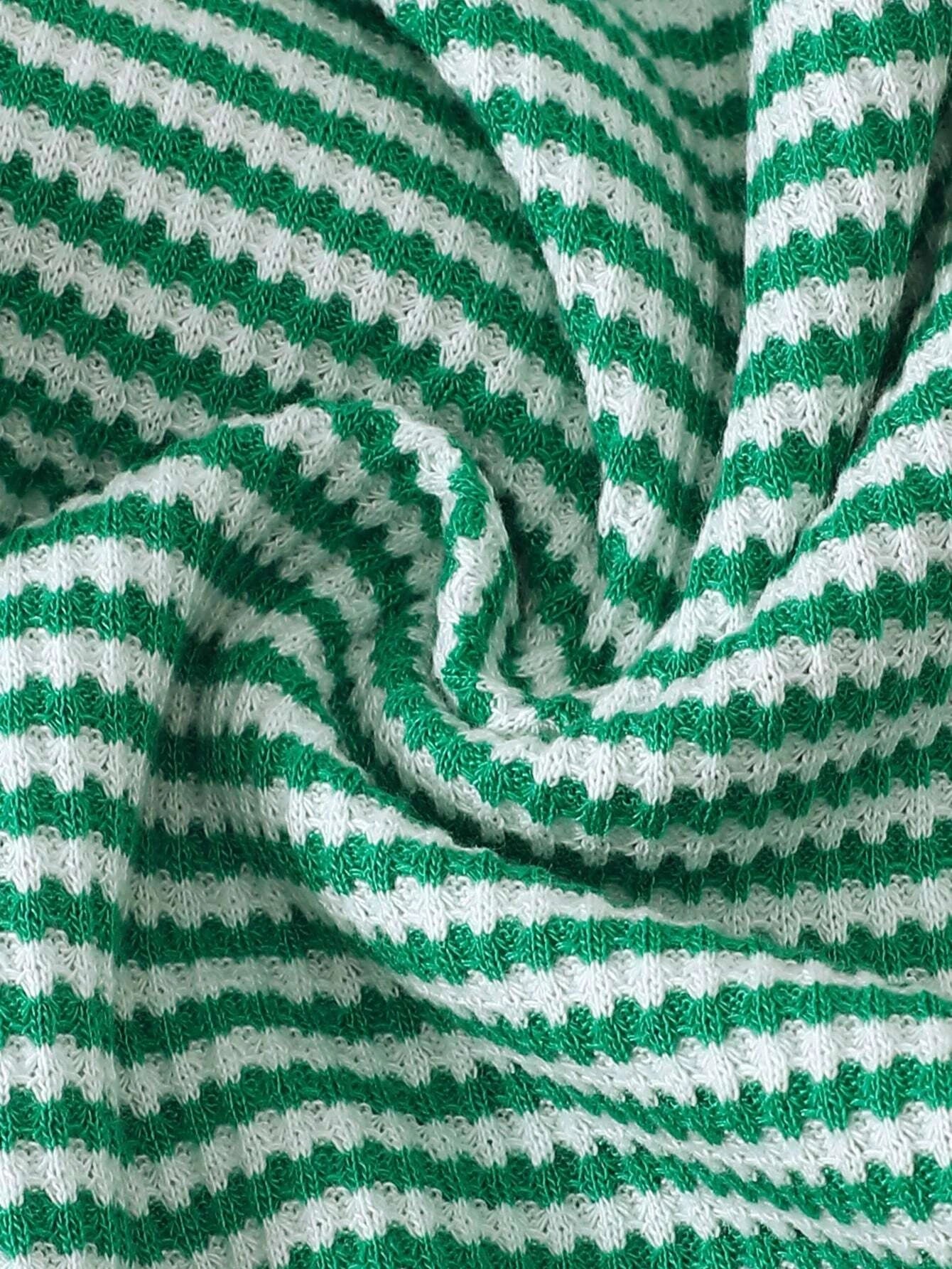 Adorable St. Patrick's Day Outfit: Clover Embroidered Green Striped Romper