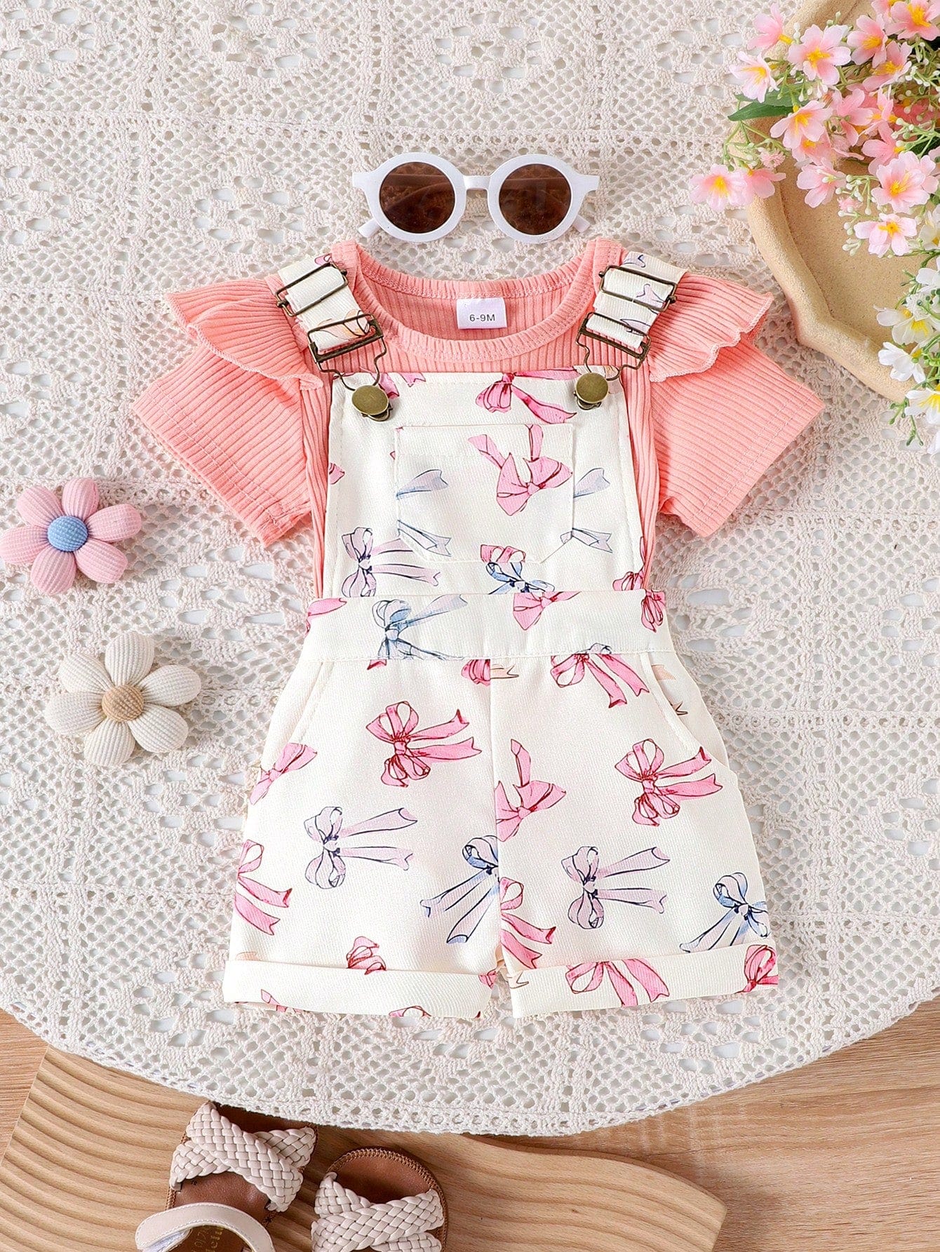 Adorable St. Patrick's Day Outfit for Baby Girls - Cute Romper & Bib Pants Set