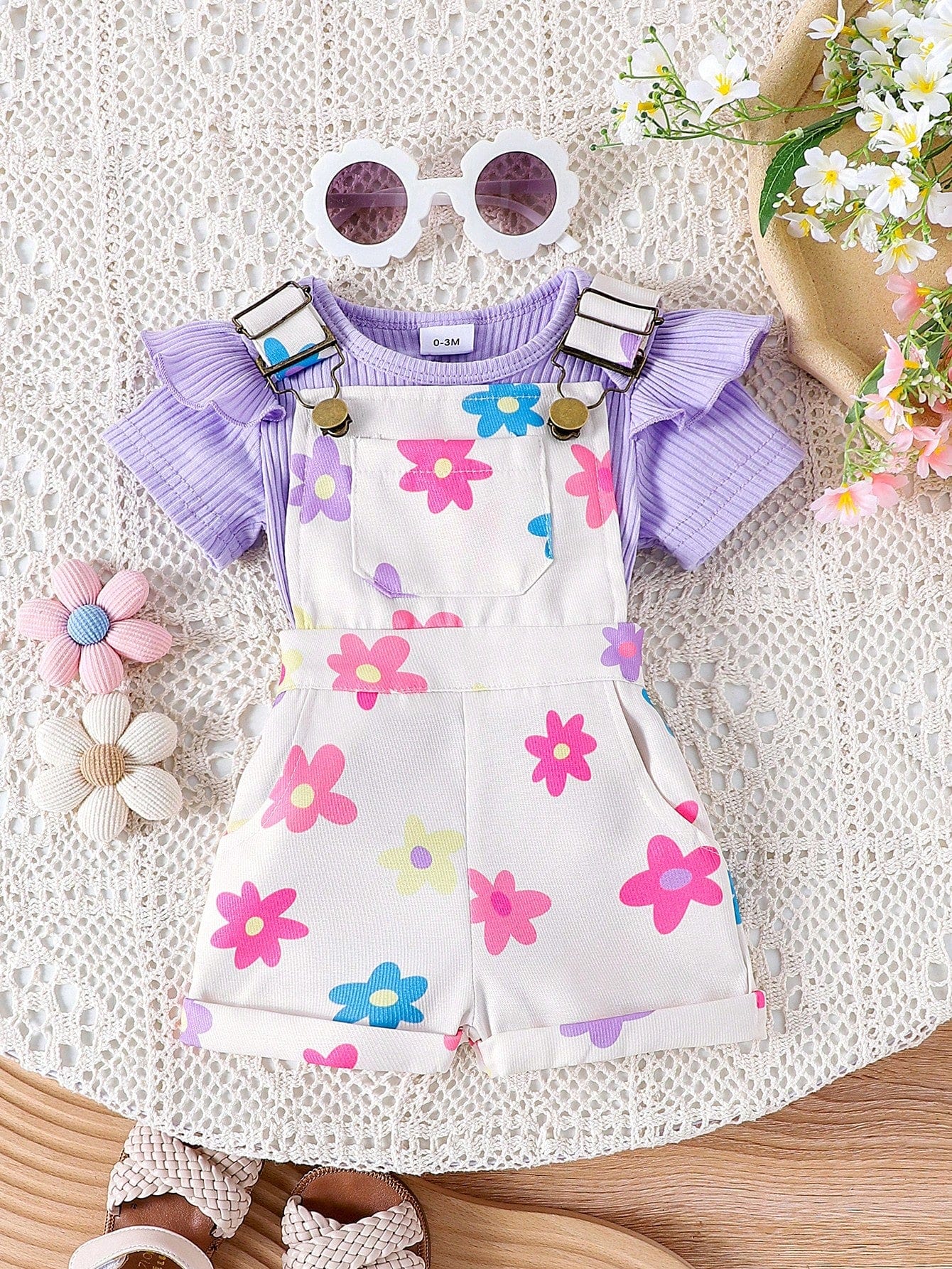 Adorable St. Patrick's Day Outfit for Baby Girls - Cute Romper & Bib Pants Set