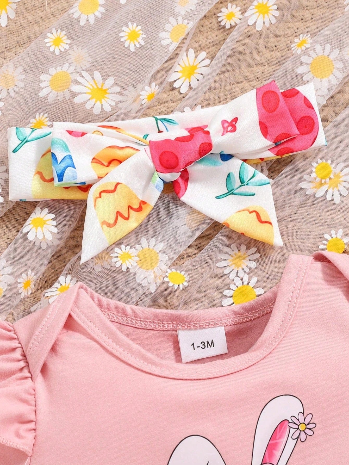 Charming Baby Easter Outfit: Bunny & Egg Romper