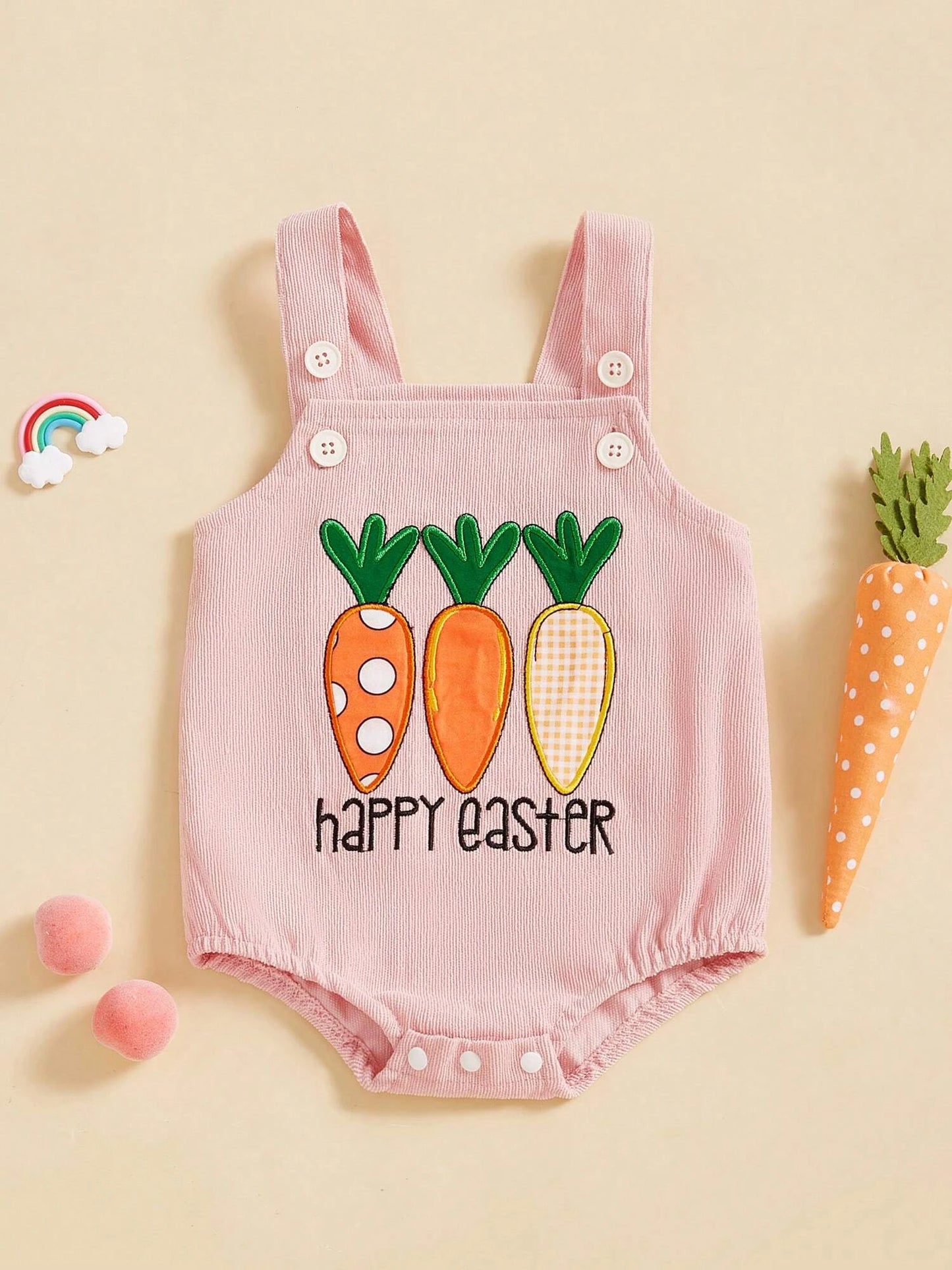 Adorable Baby Easter Outfit: Bunny Bow Romper