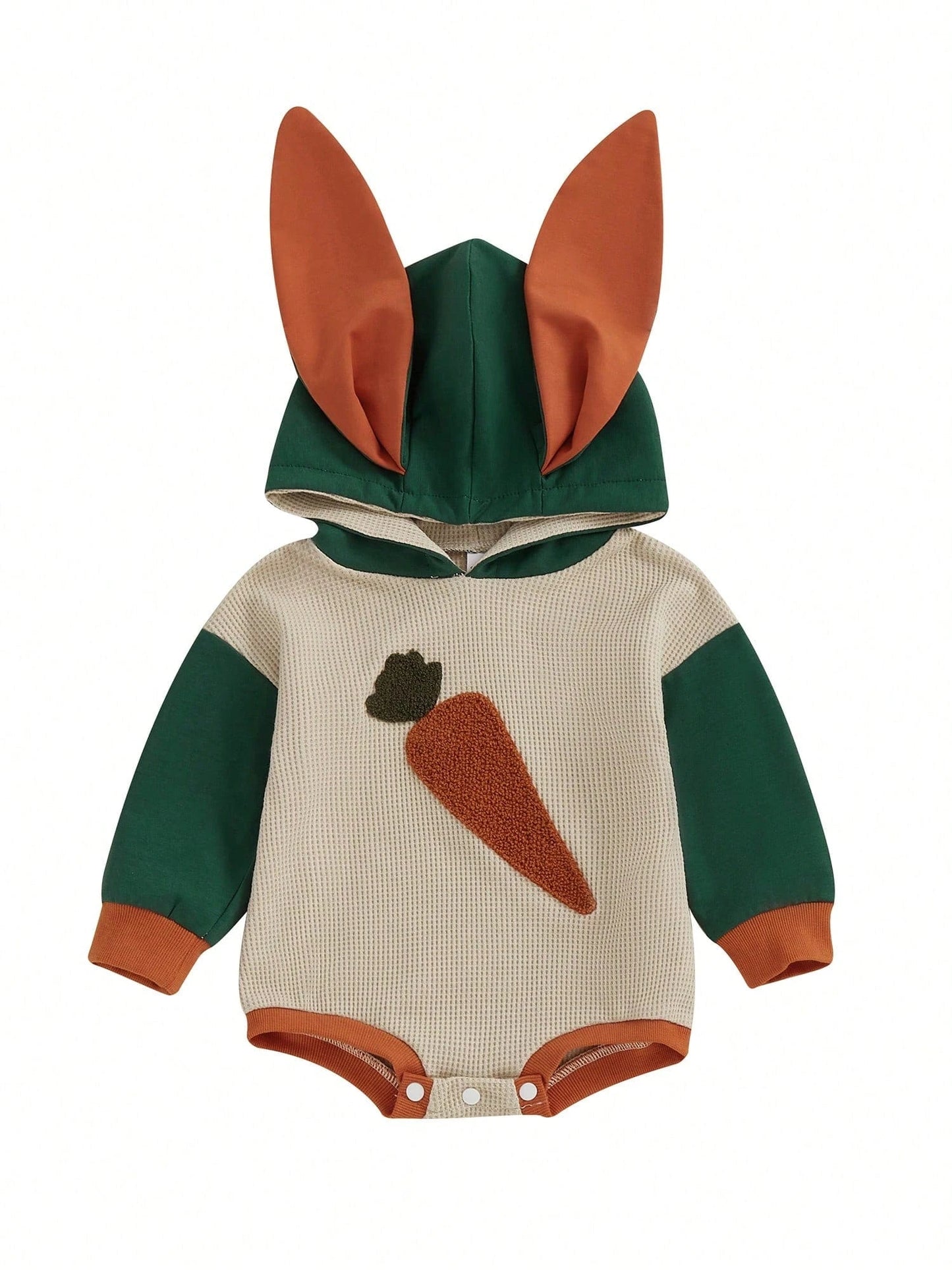 Adorable Baby Easter Outfit: Hooded Carrot Romper