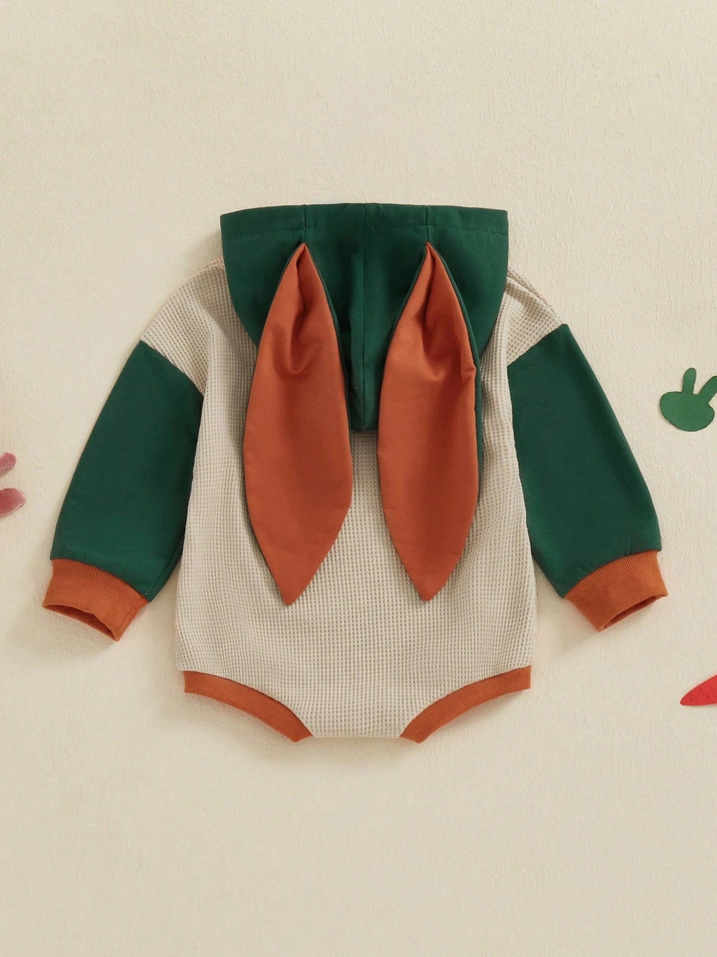 Adorable Baby Easter Outfit: Hooded Carrot Romper