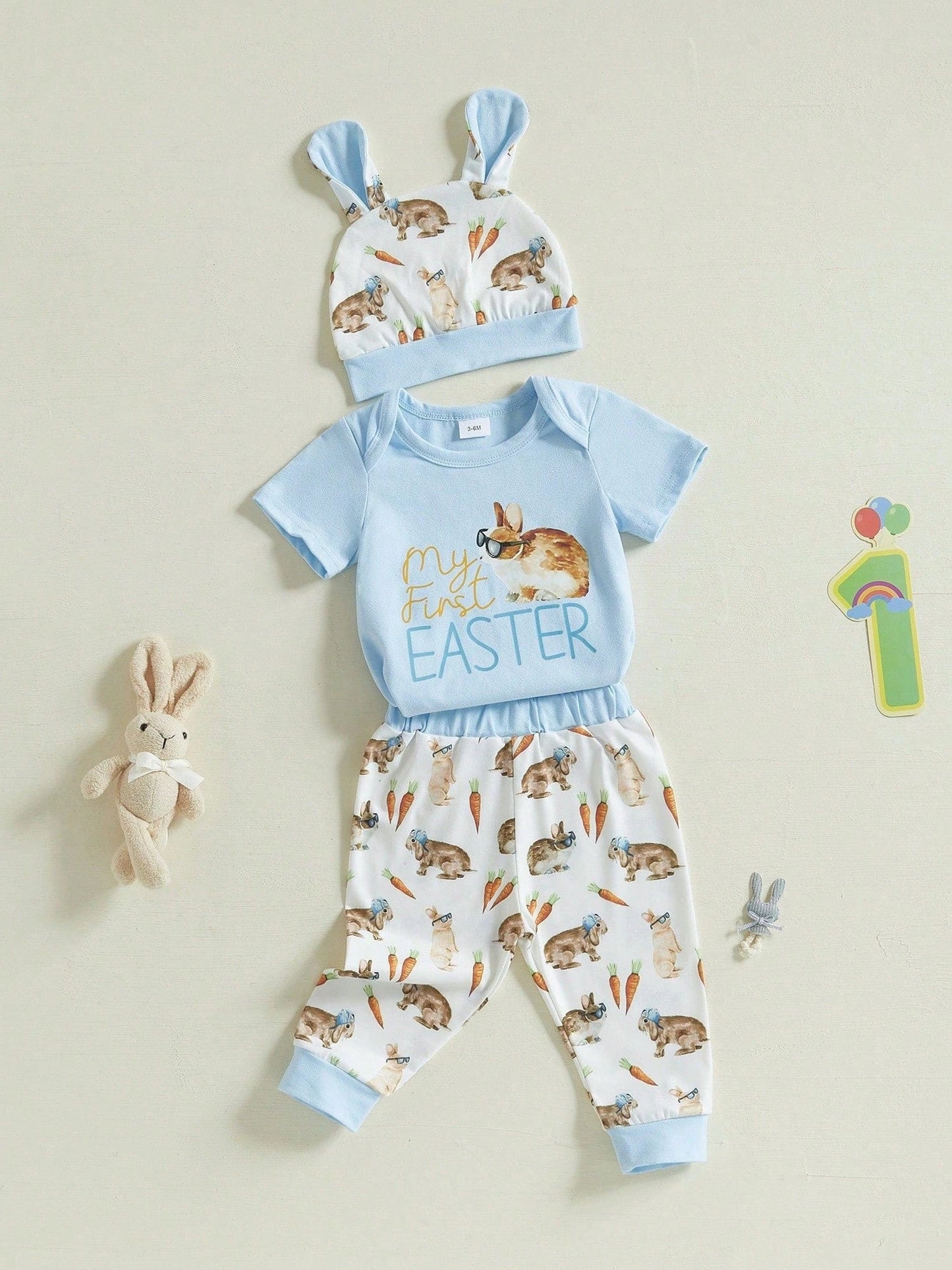 Charming Baby Easter Outfit: Bunny Romper Set