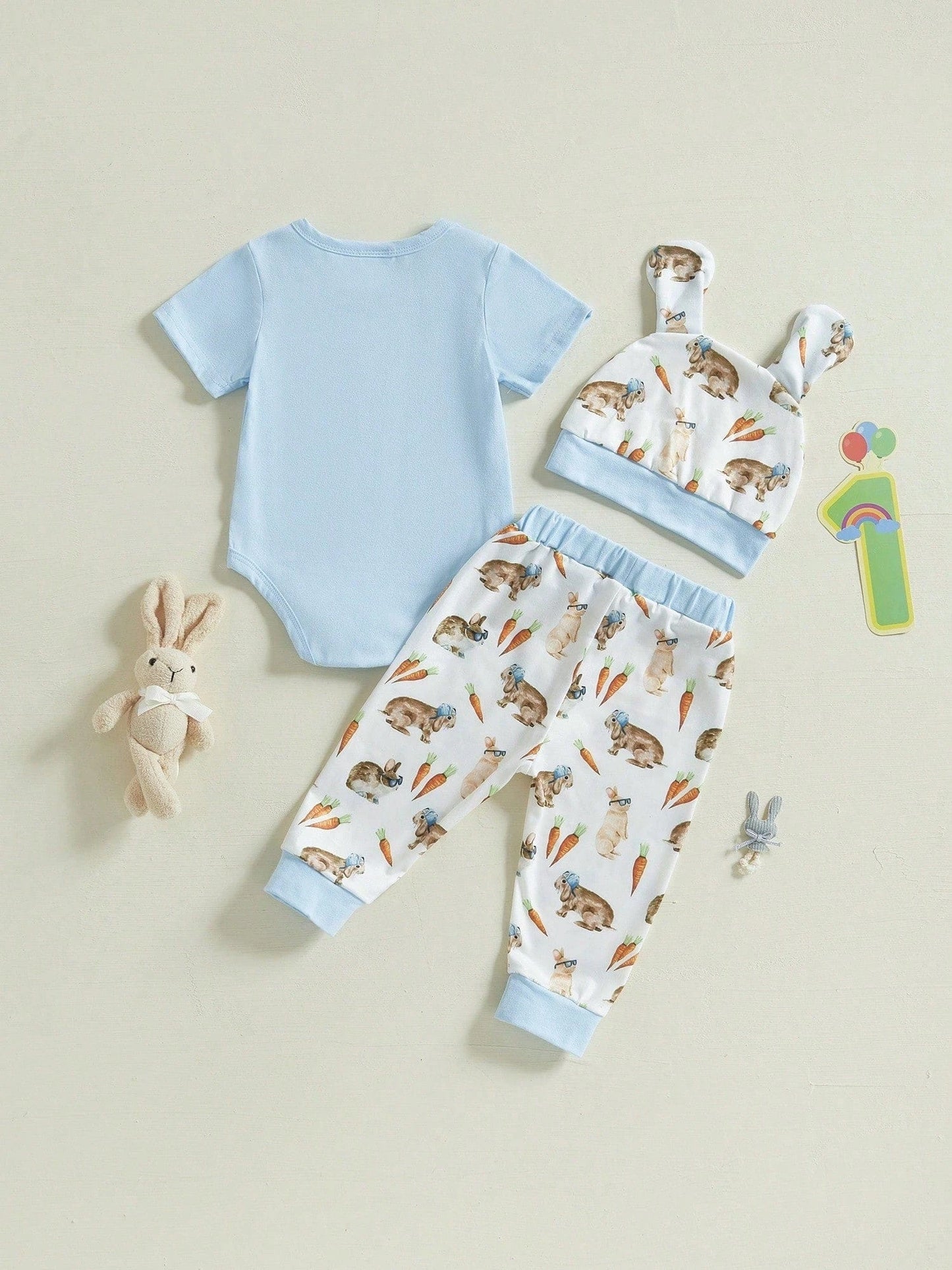 Charming Baby Easter Outfit: Bunny Romper Set