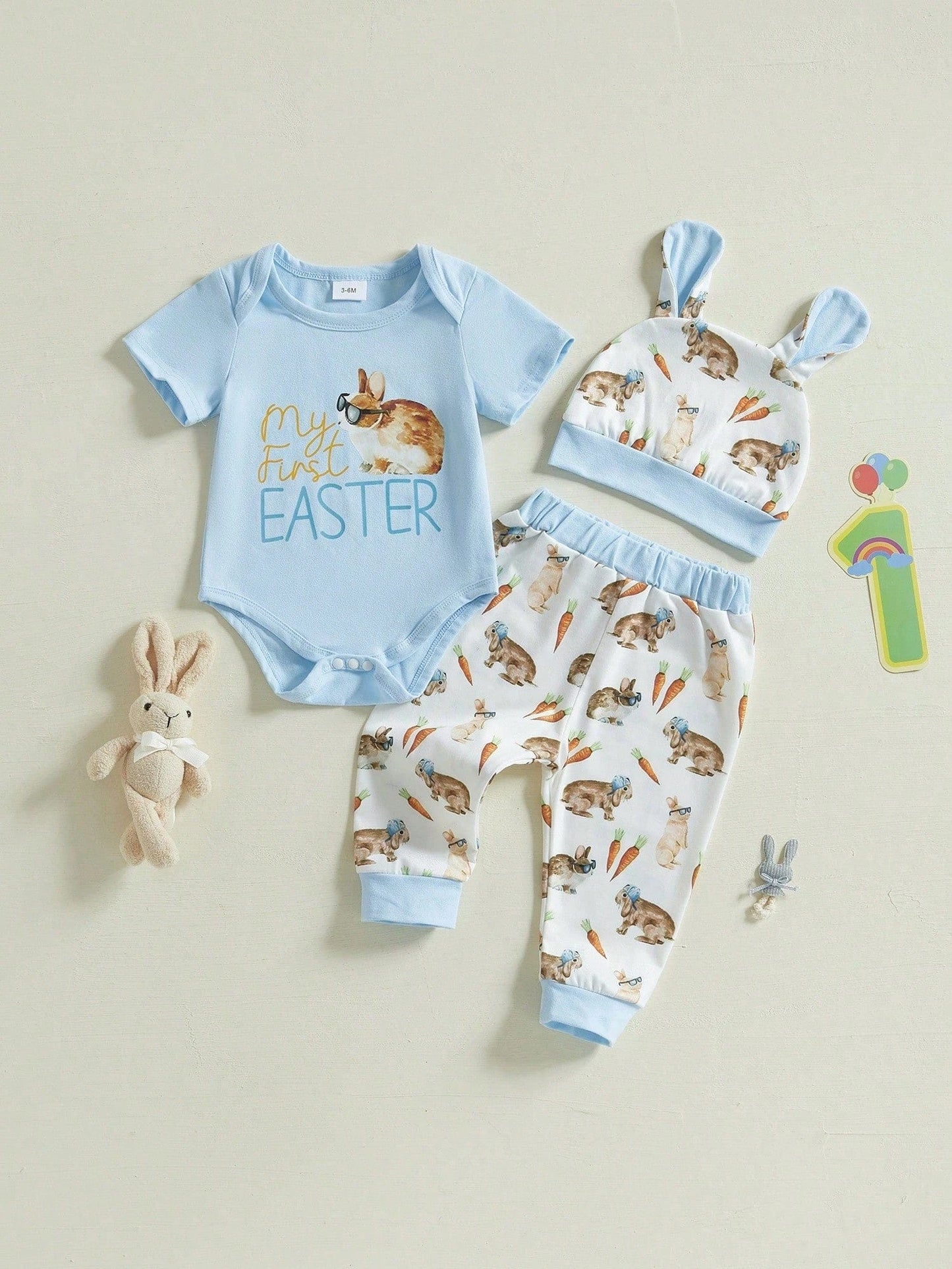 Charming Baby Easter Outfit: Bunny Romper Set