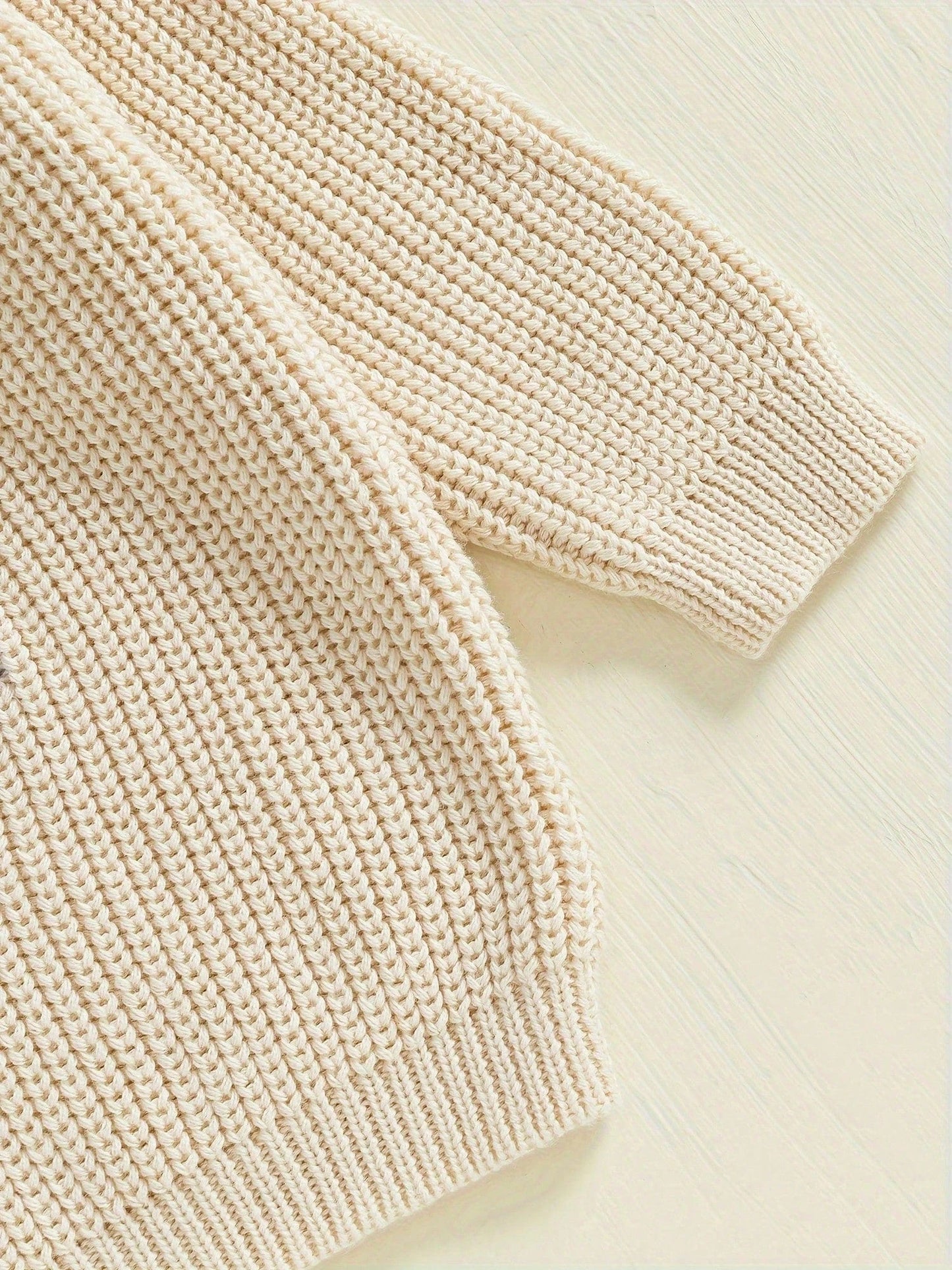Charming Baby Easter Outfit: Strawberry Letter Pattern Knit Sweater