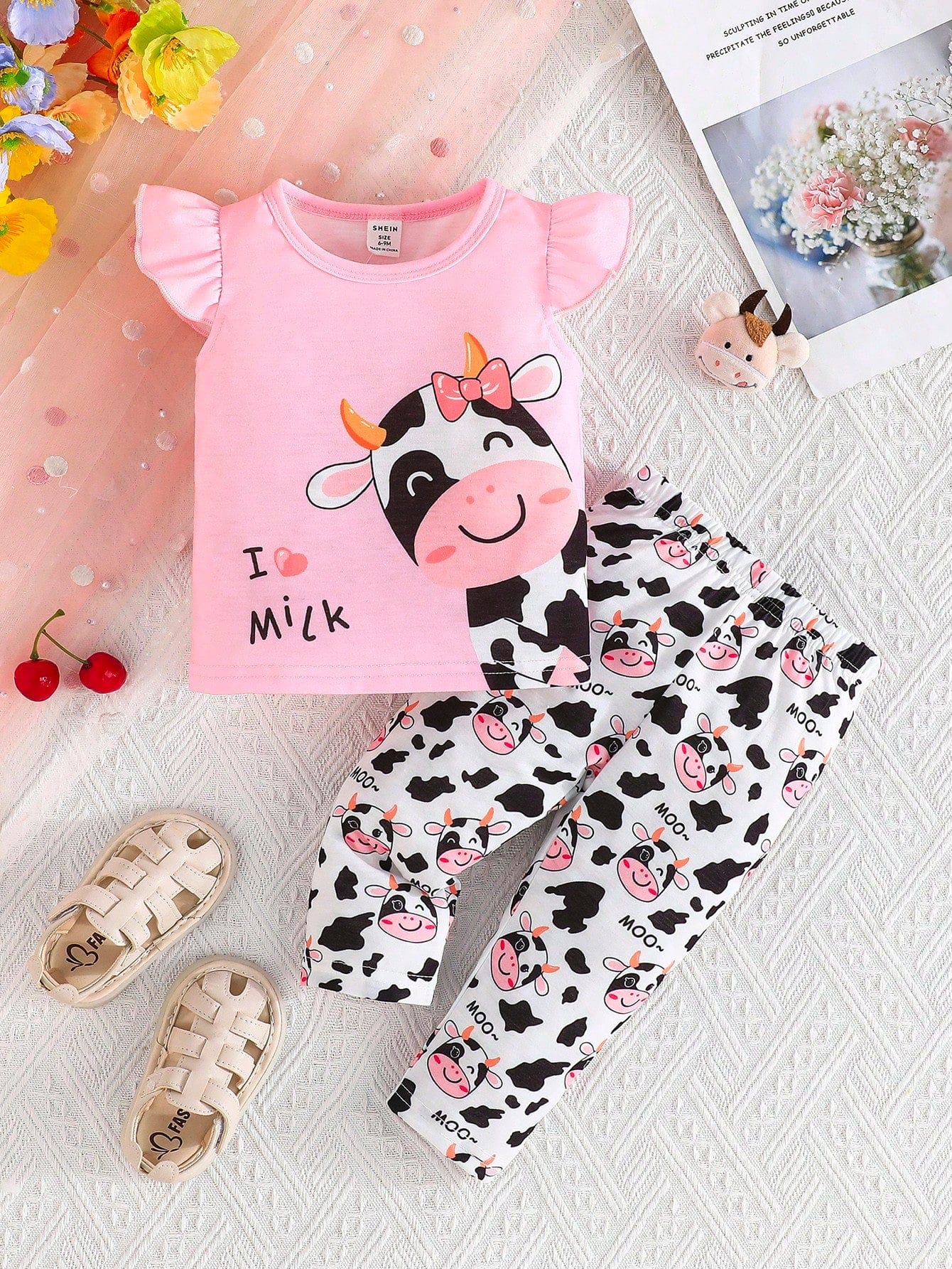 Adorable Baby Easter Outfit: Cute Rabbit Print Set