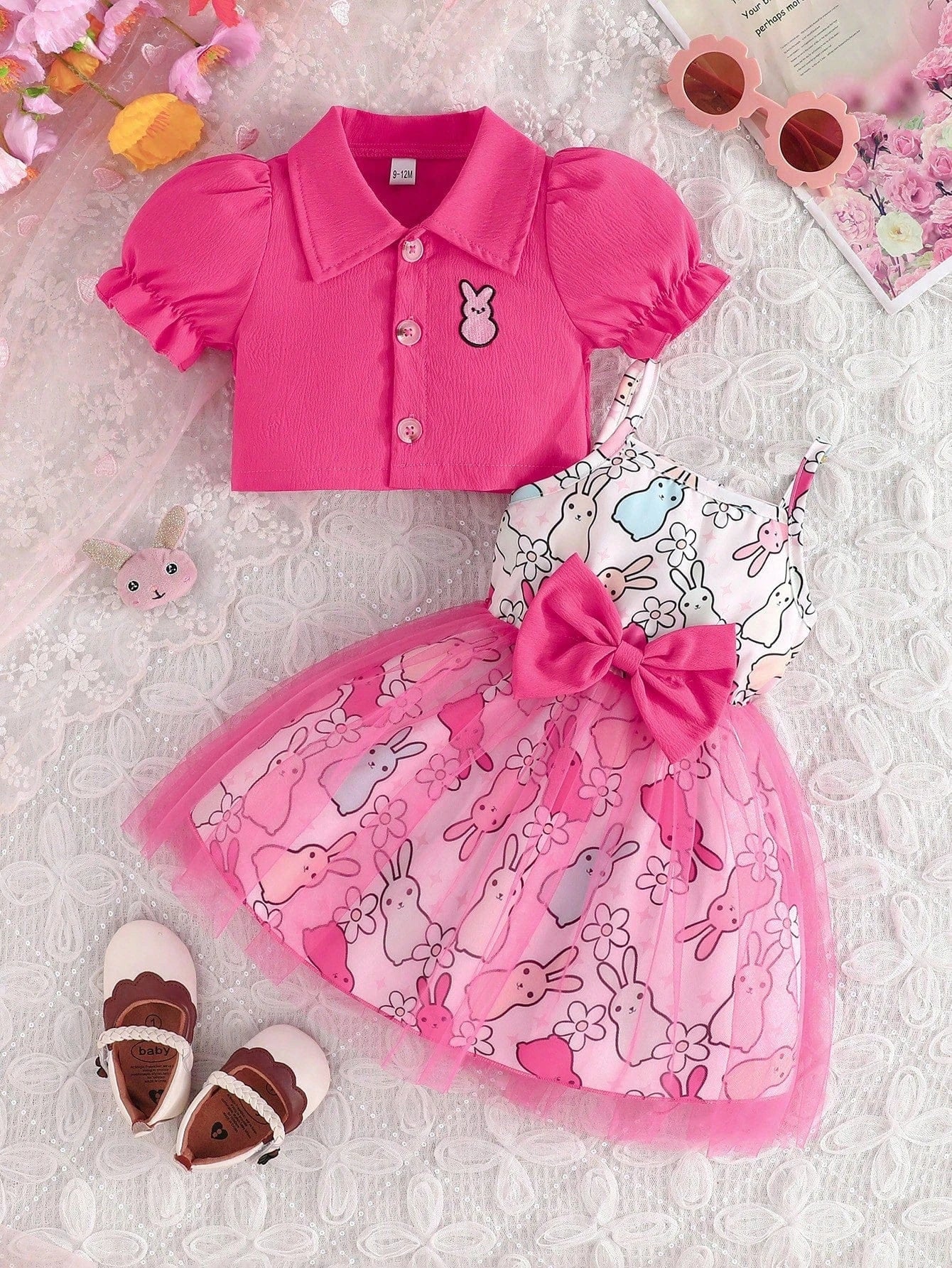 Adorable Baby Easter Outfit: Cardigan & Dress Set
