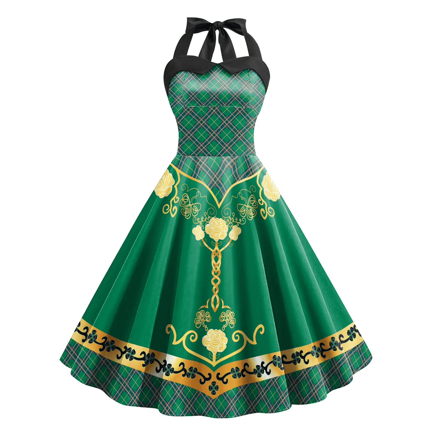 Leprechaun Costume - Women's Halterneck St. Patrick's Day Dress