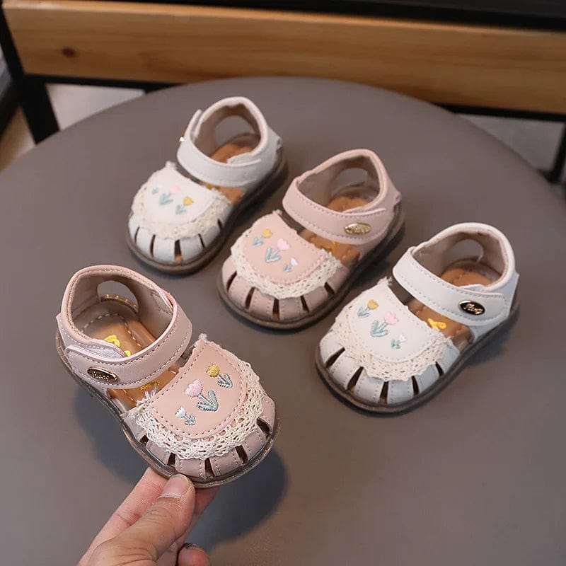 Floral Lace Toddler Sandals