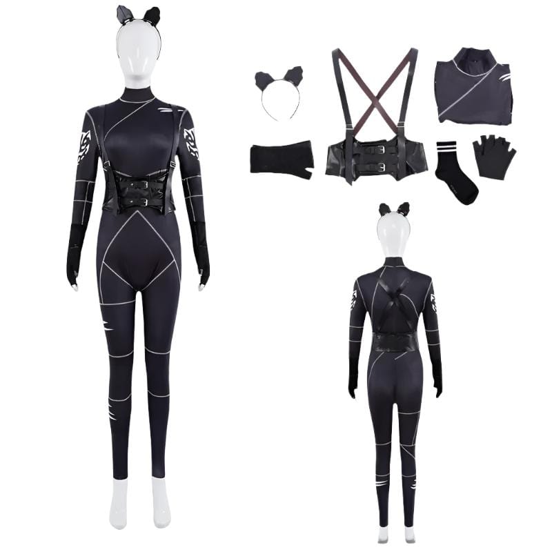 Wednesday Addams Costume Black Wednesday Addams Jumpsuit