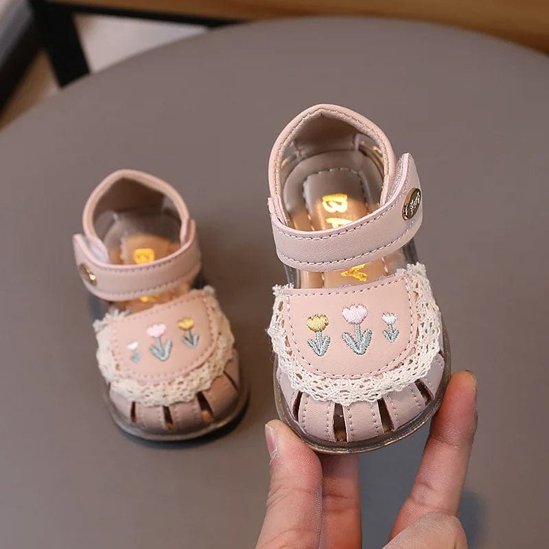 Floral Lace Toddler Sandals