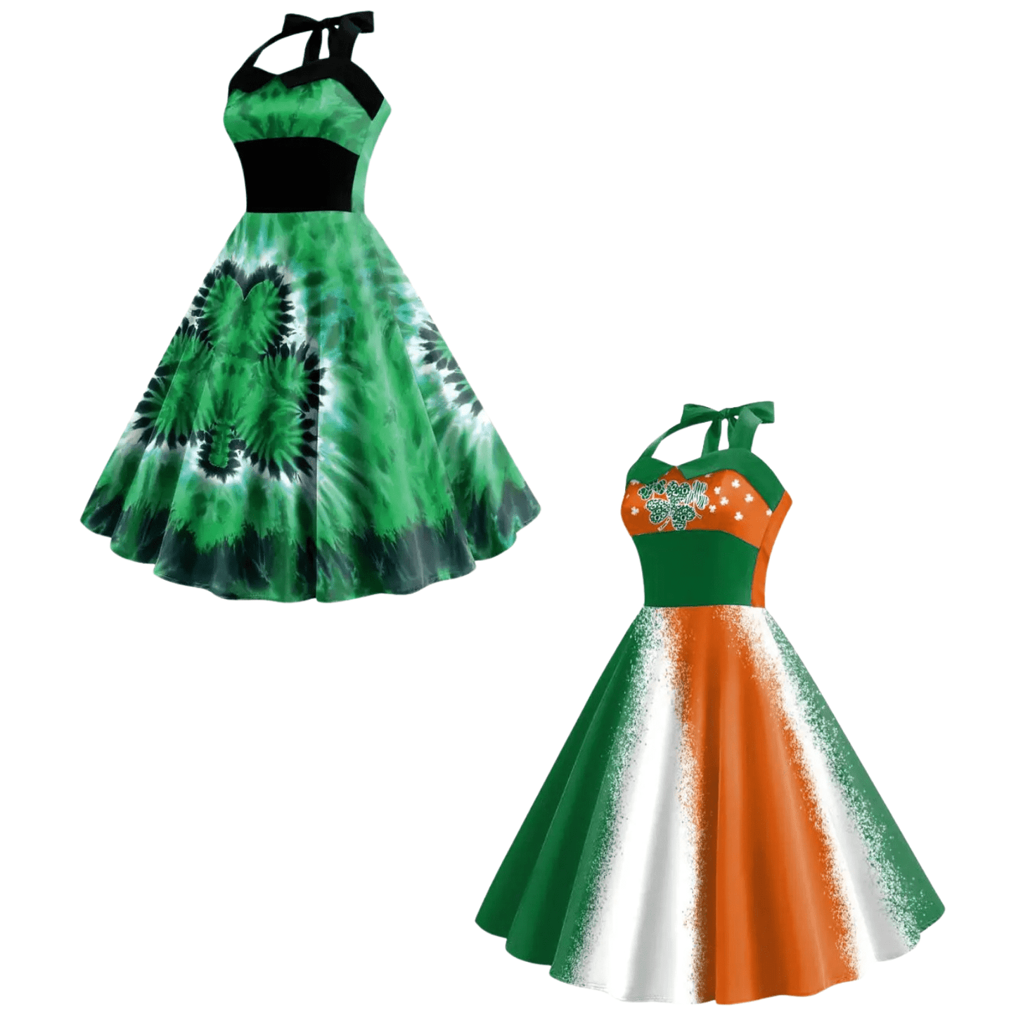 Leprechaun Costume - Women's Halterneck St. Patrick's Day Dress