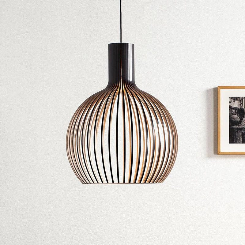 Artisan Crafted Wooden Pendant Light