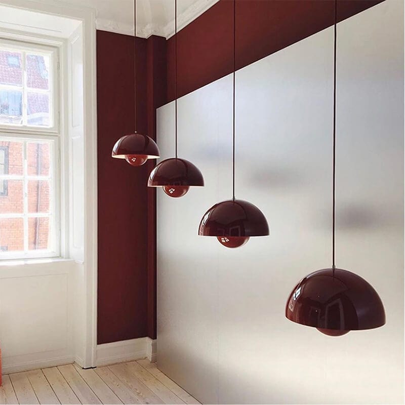 Nordic Macaron 1-Light Pendant Light - Elegant Semicircle Design