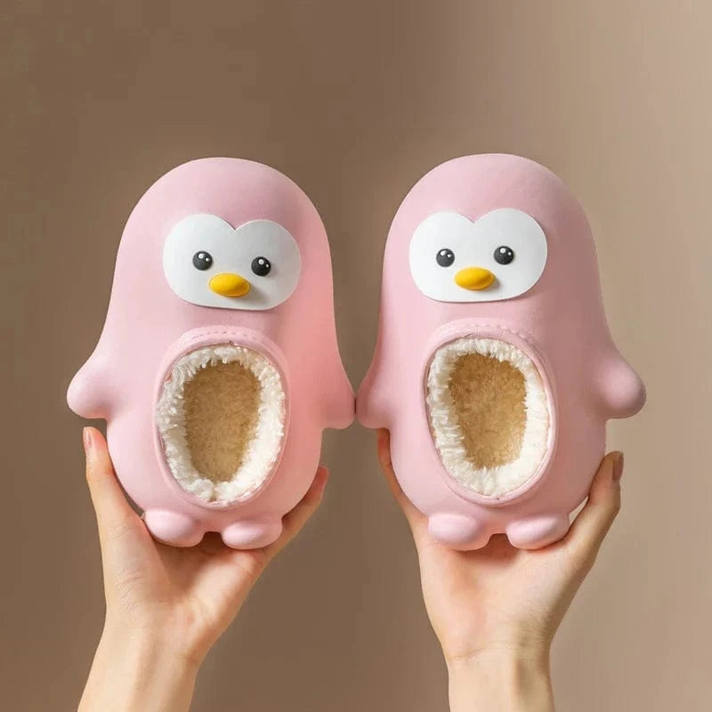 CUDDLY PENGUINS – Adorable Kids' Warm Slippers