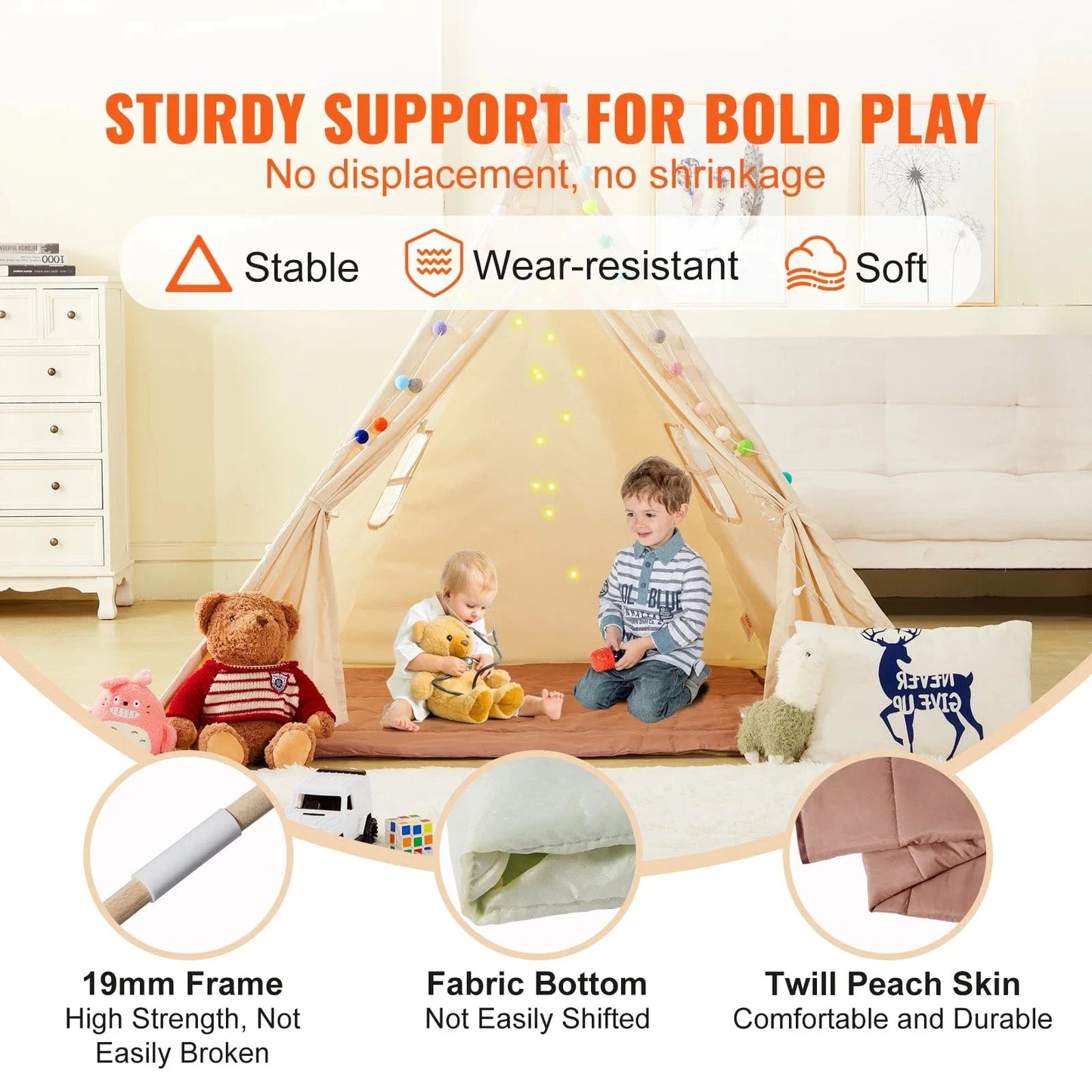 Kids Play Tents: Cozy Teepee for Indoor & Outdoor Fun