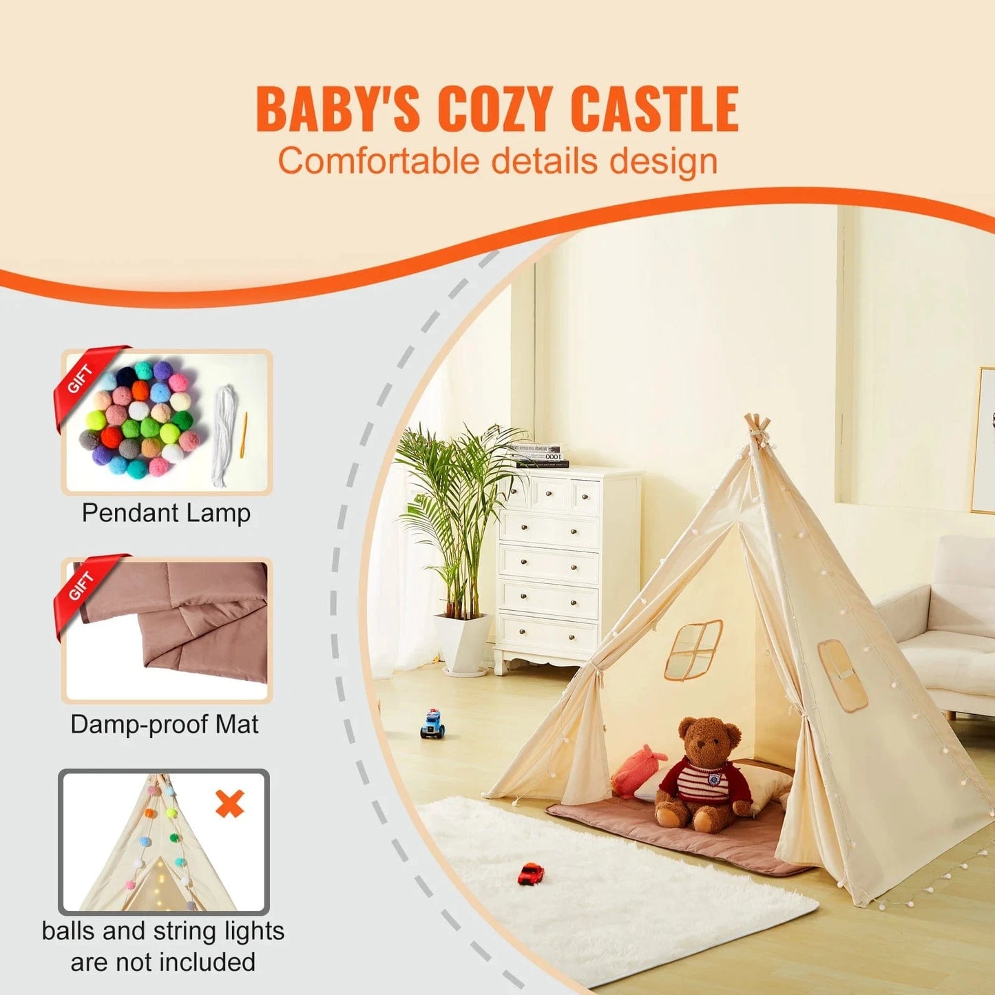 Kids Play Tents: Cozy Teepee for Indoor & Outdoor Fun