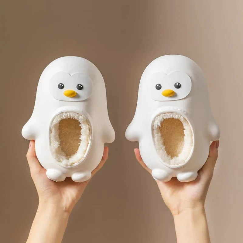 CUDDLY PENGUINS – Adorable Kids' Warm Slippers