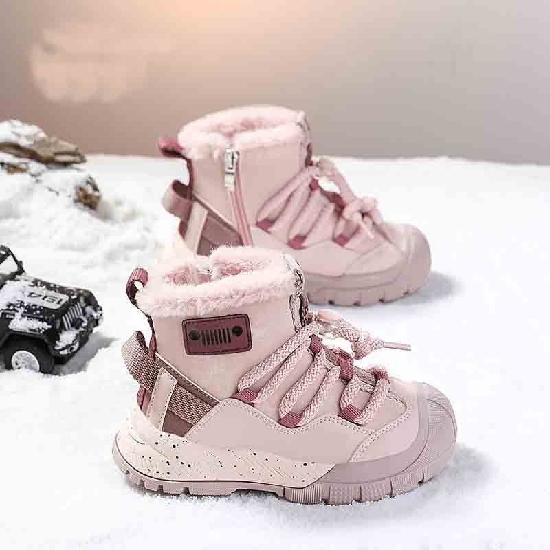 Kids Snow Boots with Waterproof Faux Fur