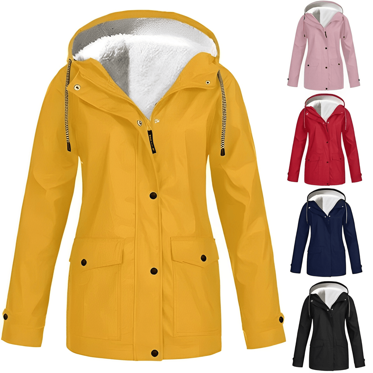 Regine Fleece-Lined Rain Jacket: Stylish Warmth