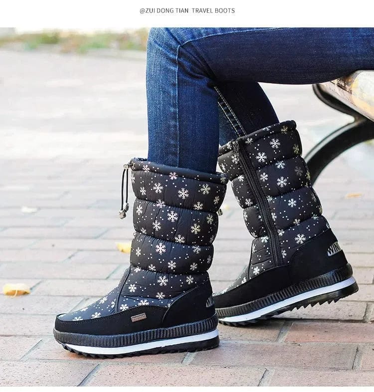 Snow Boots Women Waterproof Mid-Calf
