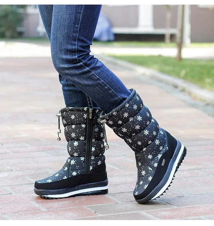 Snow Boots Women Waterproof Mid-Calf
