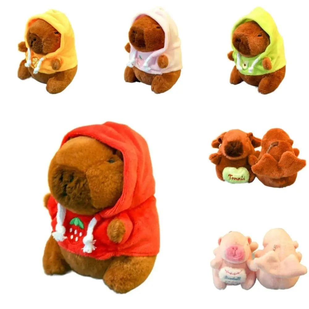 Mini Capybara Plush with Hoodie