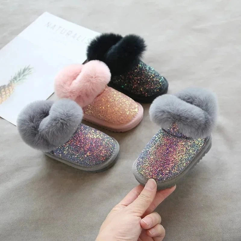 FROSTBLOOM – Cozy Glitter Winter Boots for Kids