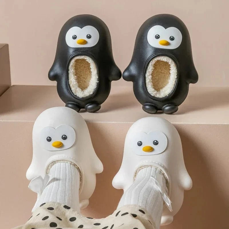 CUDDLY PENGUINS – Adorable Kids' Warm Slippers