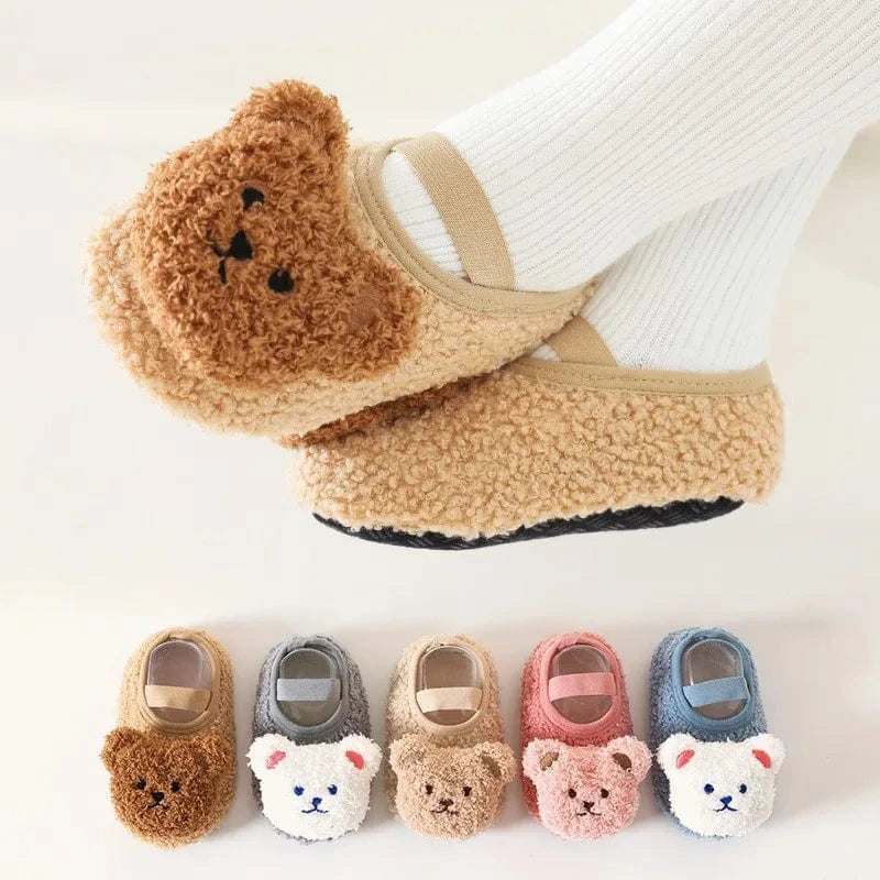 CUDDLEPAWS – Cozy Bear Slippers for Kids