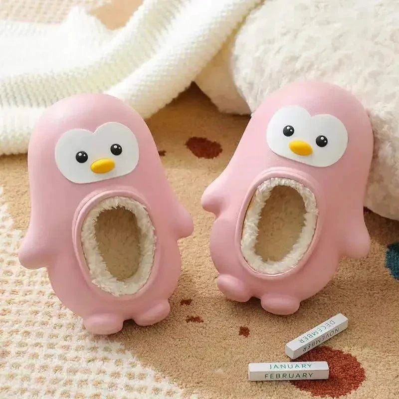 CUDDLY PENGUINS – Adorable Kids' Warm Slippers