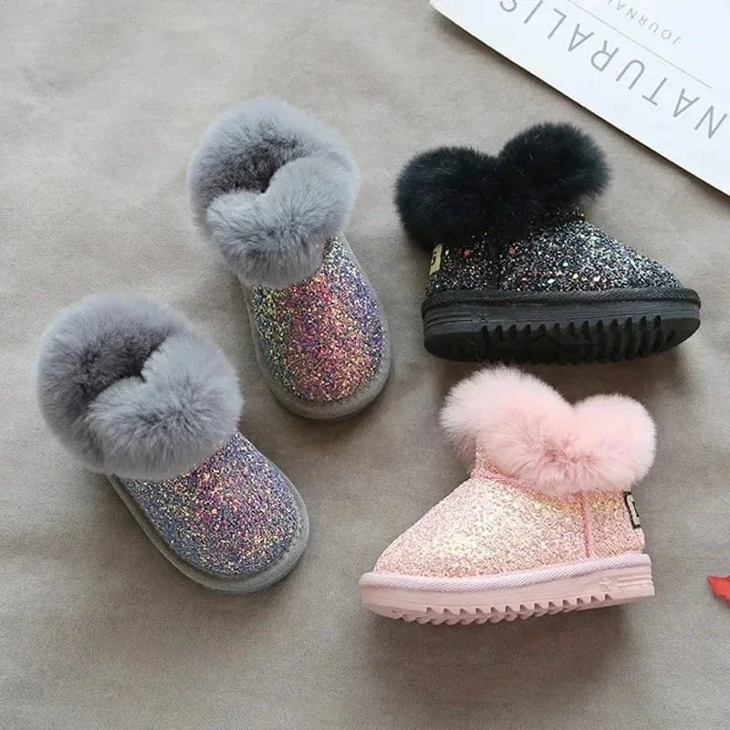 FROSTBLOOM – Cozy Glitter Winter Boots for Kids