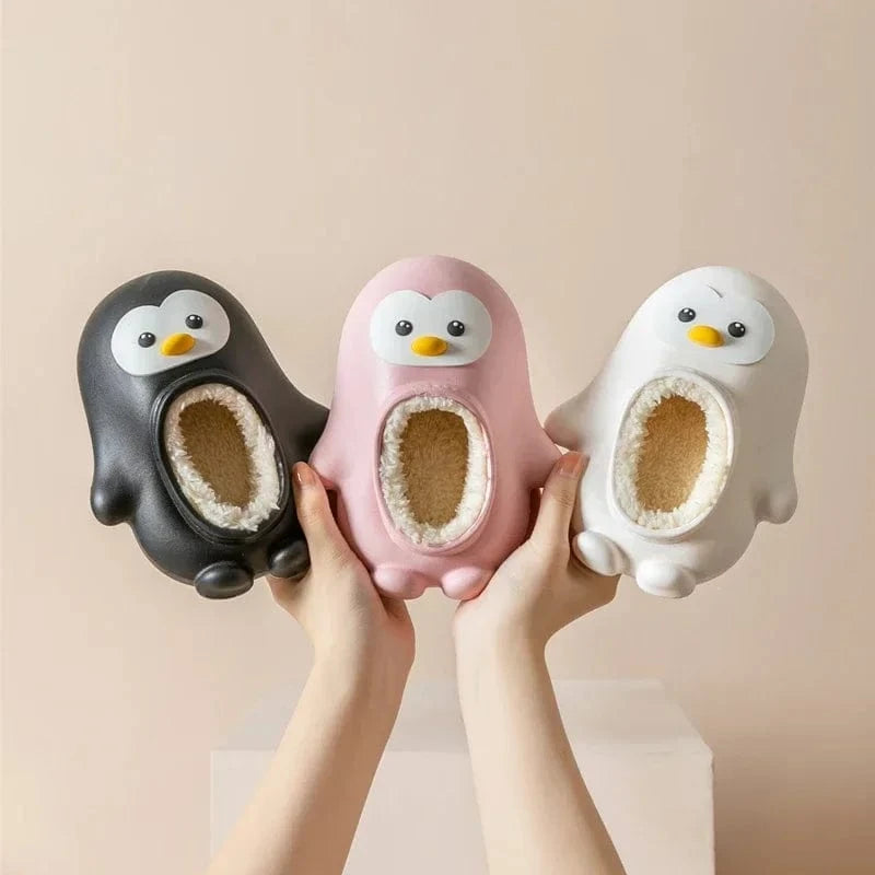 CUDDLY PENGUINS – Adorable Kids' Warm Slippers