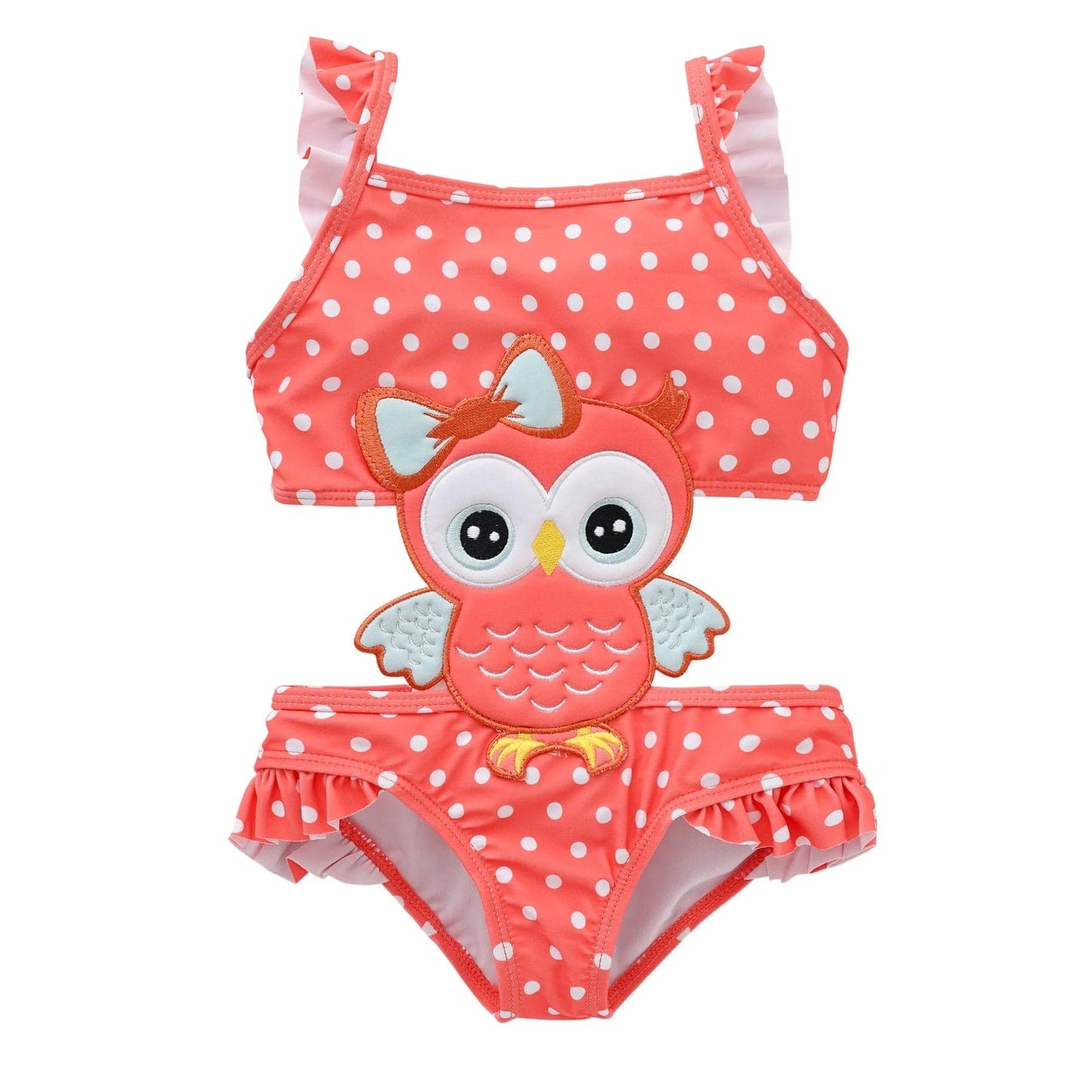 Pink Swan & Animal Cartoon Baby Swimsuit