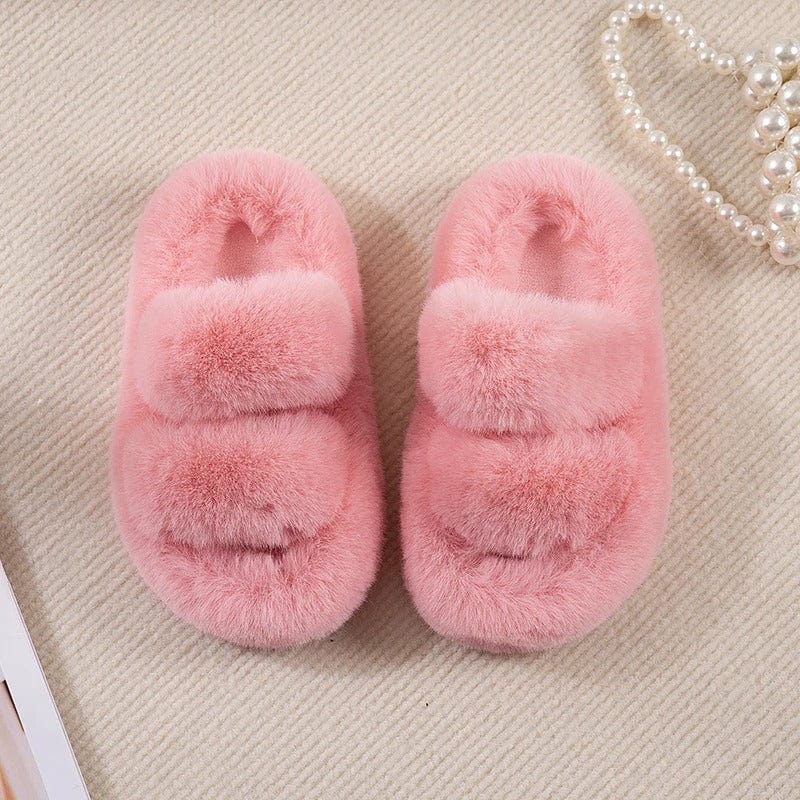 CozyCloud Kids Plush Slippers