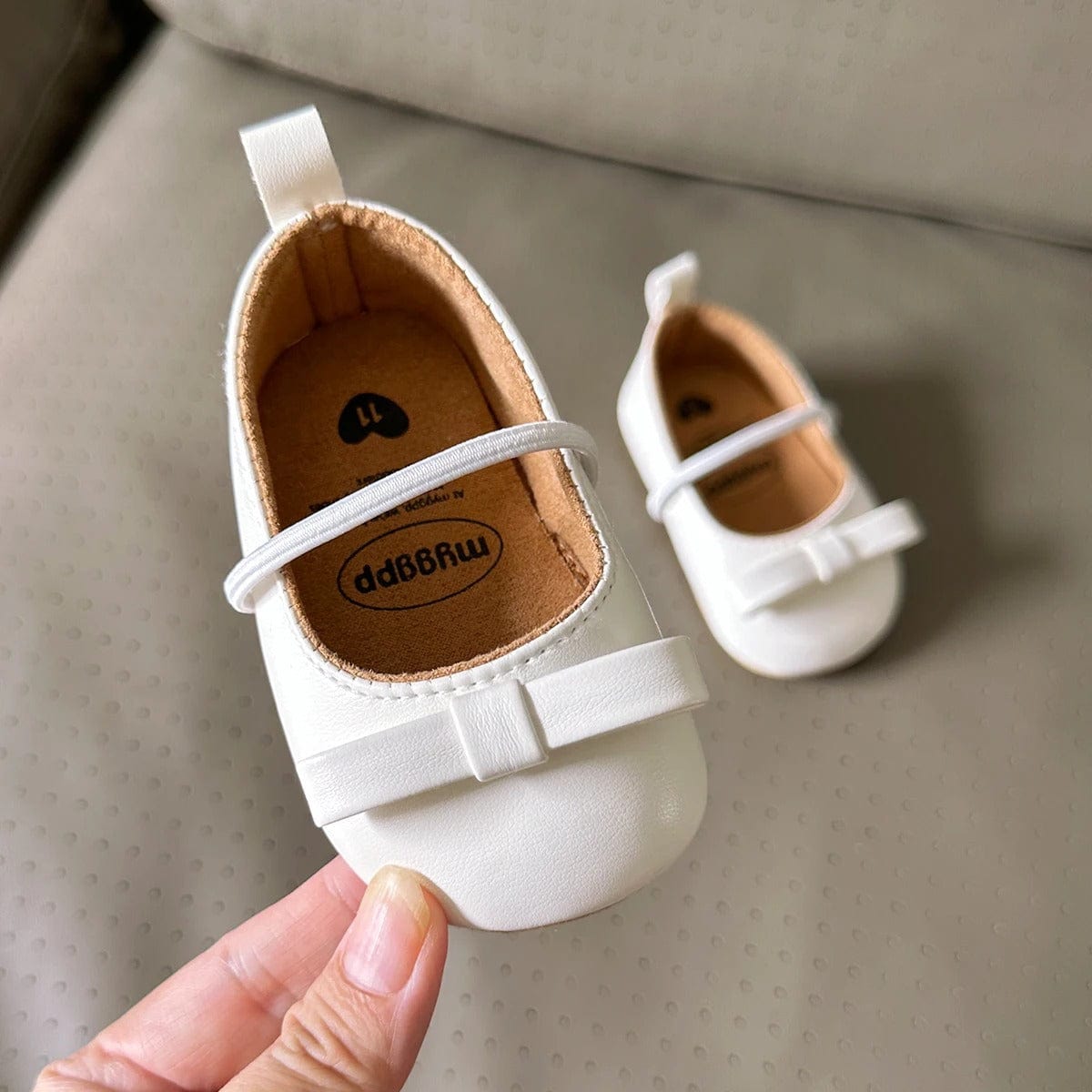 Tiny Steps Bow Baby Shoes