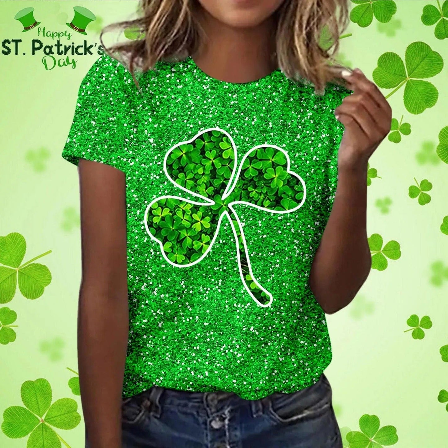 Four-Leaf Glow St. Patrick’s Shirt